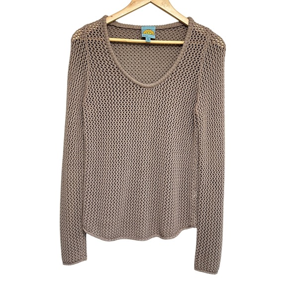 C&C California Sweaters - C&C California Fisherman Open Knit Sweater Top Women S Tan Beach Vacation Cruise